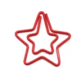 Red star shaped paperclip metal creative cute bookmark office stationery supply for documents - Red