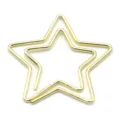 Gold star shaped paper clips decorative metal clips for office school document organization - Gold