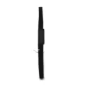 Black PU leather elastic book band, stretchable bookmark strap for daily reading lovers. - Black