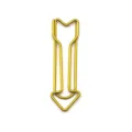 Gold arrow shaped metal paper clip creative office stationery document organizer binder clip - Gold
