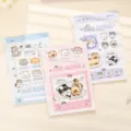 Three adorable pastel-colored cat themed notebooks in pink, blue, and purple for students - A5 / Pack of 3