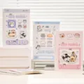 Cute cat-themed B5 glue-bound notebooks in pastel purple, pink, and white colors - B5 / Pack of 3