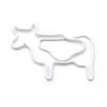 Cute cow shaped metal paper clip, creative animal design for office and school stationery use. - White