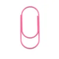 Pink metal paper clip, cute candy colored bookmark and data storage clip for office or school. - Pink