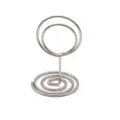 50mm Argent Métal Porte-note Pince avec Base Spirale Support Photo de Bureau Neuf - Argent