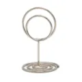 Porte-carte en fil métallique mémo photo support argenté bureau table clip maison - Argent
