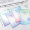 A5 gradient soft cover loose leaf notebook, refillable lined paper student diary planner. - 25K