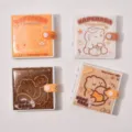 Carpeta de fototargeta esponjosa bonita mini cuaderno funda de felpa diseño de oso tierno estuche - Multicolor Mezclado