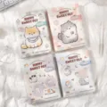 Süßes Katzen Notizbuch mit Magnetverschluss Tagebuch Planer Schreibwaren für Schüler - 4 Stile Mix