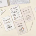 B5 carnet ligné chiot mignon cahier d'étudiant esthétique jolies fournitures scolaires - 80 feuilles mascottes Pat' Patrouille - Pochette A5 - 4 styles mixtes