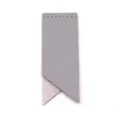 Minimalist gray PU leather page corner bookmark, durable waterproof student reading accessory. - Gray
