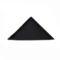Black triangular PU leather bookmark and paper corner clip variant view stationery supply - Black