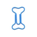 Blue bone shaped metal paper clips cute creative stationery bookmarks office supply school accessory - Blue