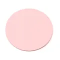 Pink round leather drink coaster, minimalist waterproof cup mat for the dining table. - Pink