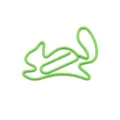 Cute green squirrel shaped metal paper clip and creative bookmark for office school sorting - Green