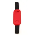Correa portabolígrafos de piel PU roja con recortes de doble corazón para cuadernos, elástica. - Rojo