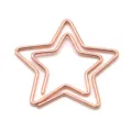 Rose gold star shaped metal paper clip, creative variant paperclip for cute office desk organization. - Rose Gold