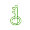 Green key shaped metal paper clips cute office stationery document clips for files - Green