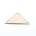 Beige PU leather corner bookmark triangle page marker for office stationery supplies - White