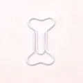 White bone-shaped creative paper clip cute metal stationery bookmark office supply - White
