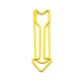 Yellow arrow-shaped metal paperclip for office stationery, cute document sorting paper clip. - Yellow