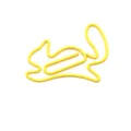Gold squirrel shaped paper clip cute metal animal bookmark creative stationery office supplies - Yellow