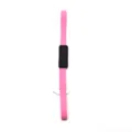 Colorful PU leather elastic book marker band with metal adjuster for reading and books. - Pink