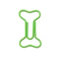 Green bone shaped metal paper clips cute creative stationery bookmarks office supplies - Green