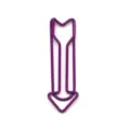 Purple arrow paper clip metal creative stationery paperclamp office document sorting clip - Purple