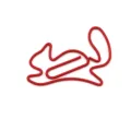 Red squirrel shape metal paperclip cute animal design bookmark office stationery sorting clip - Red