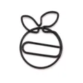 Cute orange shaped creative metal paper clip cute stationery cartoon memo clip office supply. - Black