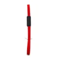 Rode elastische boekenband met zwarte PU lederen houder, elastische boekenlegger voor notitieboekjes. - Rood
