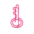 Roze sleutelvormige metalen paperclips schattige creatieve kantoorartikelen voor documenten - Roze