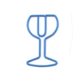 Blue wine glass shaped paper clip metal creative cute stationery office document clips - Blue