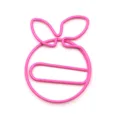 Cute pink orange shaped paperclip creative metal stationery memo clip for office school gift - Pink