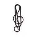 Zwarte muzieknoot gevormde metalen paperclip creatieve kantoorartikelen boekenlegger variant - Zwart