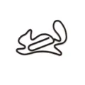 Black squirrel shaped metal paper clip, cute animal design bookmark and document sorting clip. - Black