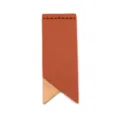 Brown leather corner bookmark, minimalist page marker, durable PU leather reading accessory. - Brown