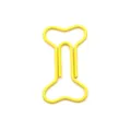 Leuke gele botvormige paperclip creatief metaal bladwijzer kantoor stationery - Geel