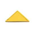 Yellow PU leather triangular corner bookmark cute page marker stylish stationery office item. - Yellow