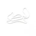 White squirrel shaped metal paperclip creative bookmark cute office stationery cute animal clip - White