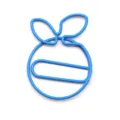 Cute blue orange fruit shape metal paper clip creative memo holder office stationery cute gift - Blue
