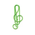 Groene vioolsleutel metalen paperclip, schattige muzieknoot vorm briefjeshouder kantoor. - Groen