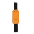 Bande porte-stylo élastique en cuir pour carnet journal agenda, design noir et jaune. - Jaune