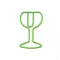Green wine glass shaped metal paperclip creative cute stationery office supply clip - Green