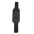 Black PU leather elastic pen holder band for notebook journal single pen loop sleeve strap - Black