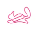 Cute pink squirrel shaped metal paperclip, creative stationery bookmark for office and school. - Pink