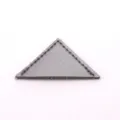 Silver PU leather triangular bookmark stationery clip and card holder variant choice - Silver