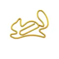 Gold squirrel metal paperclip creative animal shaped book marker office stationery clip 1pc - Gold