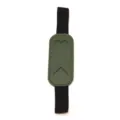 PU leather single pen holder with elastic band for notebook fountain pen protective cover green - Green